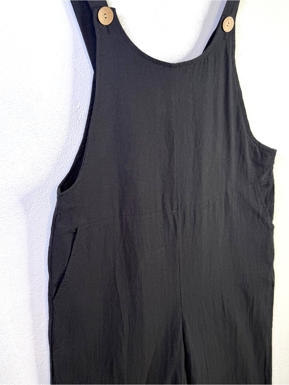 Cupshe Women's Raven Tapered Pinafore Jumpsuit Overalls in Black Size Medium - Picture 8 of 16